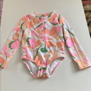 Carter's Pink and Orange Floral Kids Rashguard